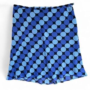 Casual Corner Annex Petite Size 10 Blue Dot Skirt Y2K